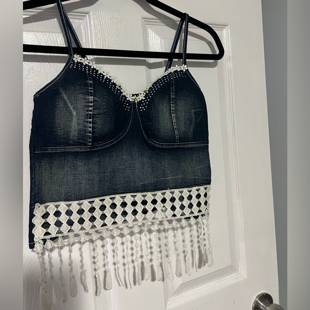 Jean Top Crop